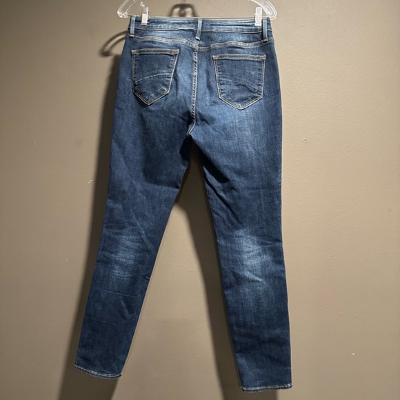 Driftwood Jackie High Rise Stylish Blue Denim Jeans with Patterned Trim Size 28 - Picture 2 of 8